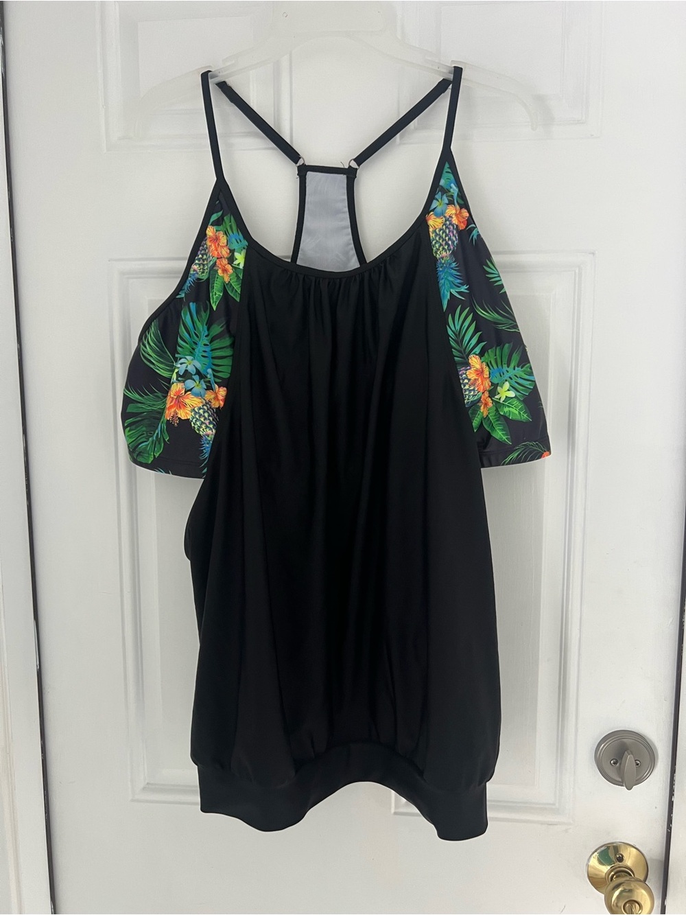 Women Strappy Tropical Bathing Suit Top Bikini Top Beach 3X #906